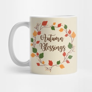 Autumn Blessings Fall Design Mug